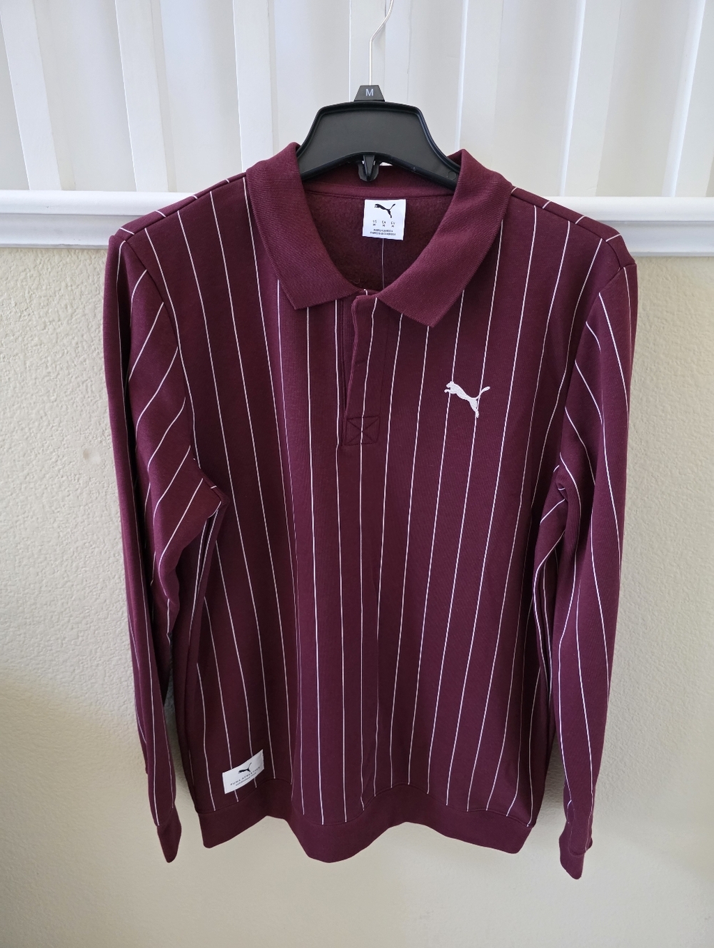 PUMA Mens Regular Fit Long-sleeve Polo Shirt